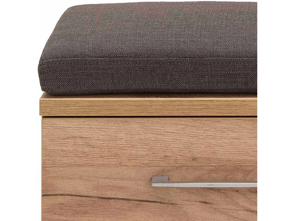 Dielenbank in Weiß Eiche 2 türig