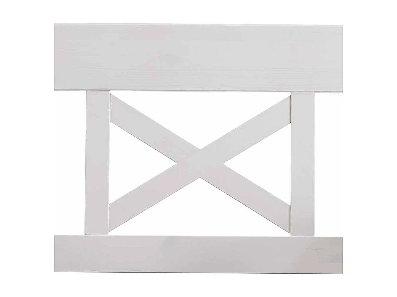 Essbank in Weiß Kiefer massiv Armlehnen