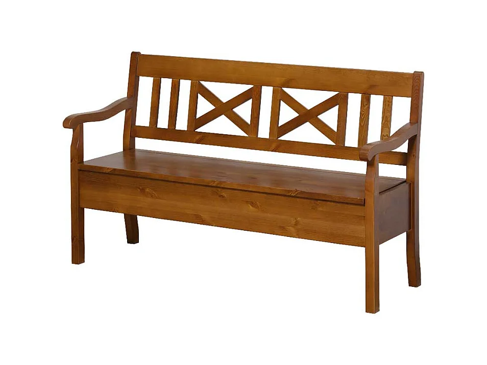 Esszimmerbank in Braun Kiefer Massivholz