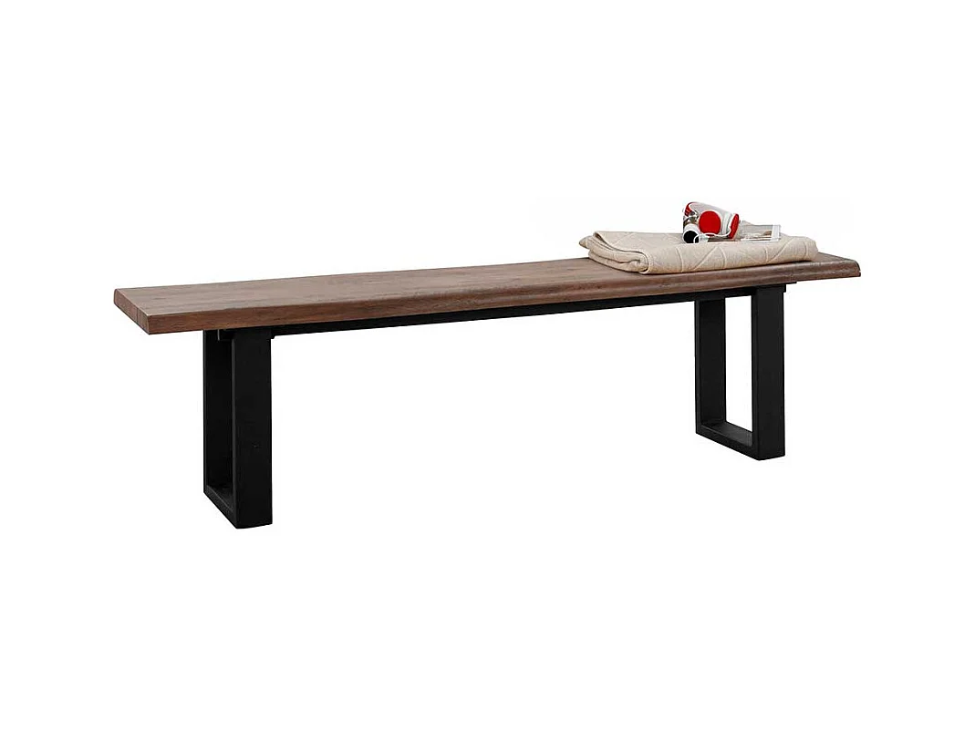 Sitzbank Esszimmer im Industry und Loft Stil Bügelgestell aus Metall