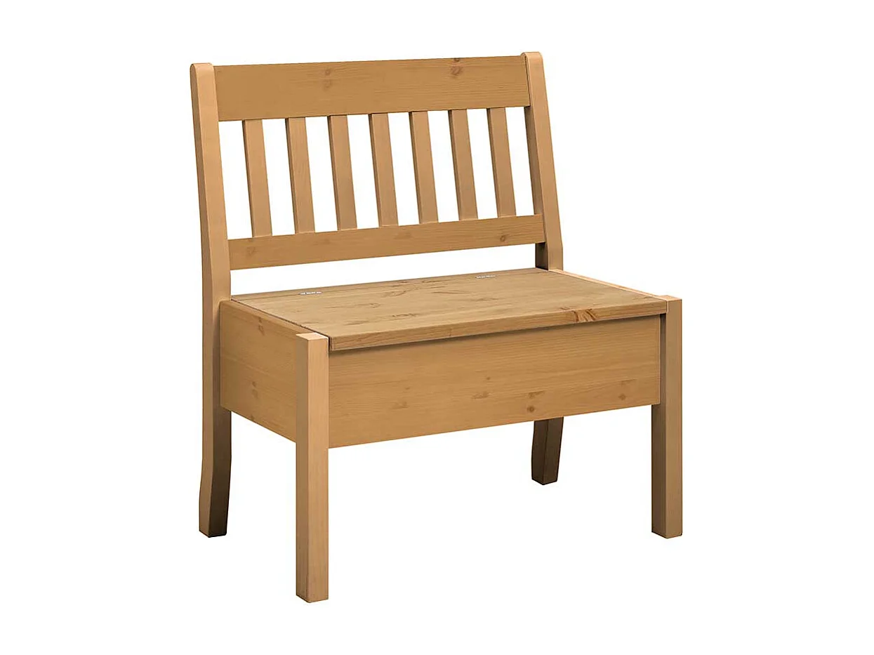 Landhaus Truhenbank aus Kiefer Massivholz