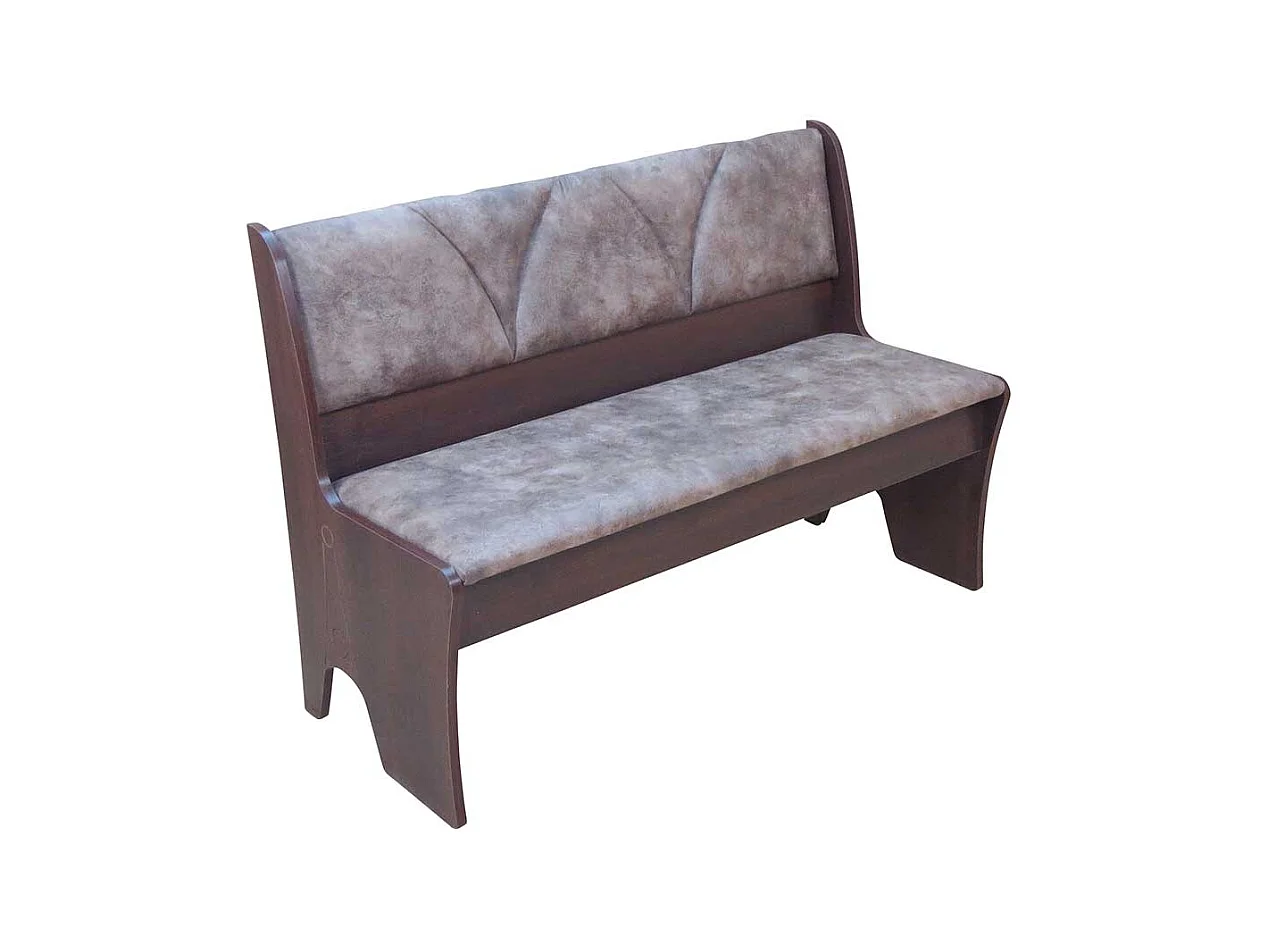 Esstischbank mit Truhe Nussbaumfarben und Braun Microfaser