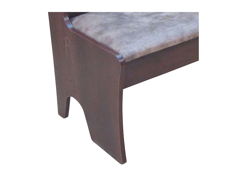 Esstischbank mit Truhe Nussbaumfarben und Braun Microfaser