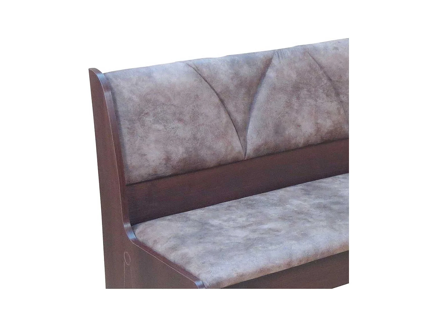 Esstischbank mit Truhe Nussbaumfarben und Braun Microfaser