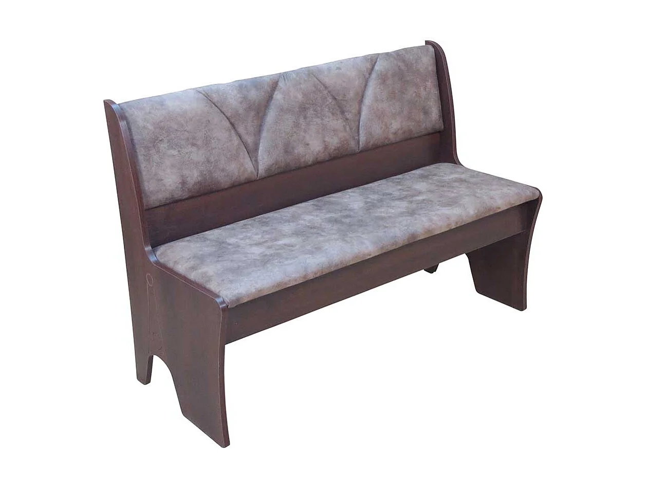 Esstischbank mit Truhe Nussbaumfarben und Braun Microfaser