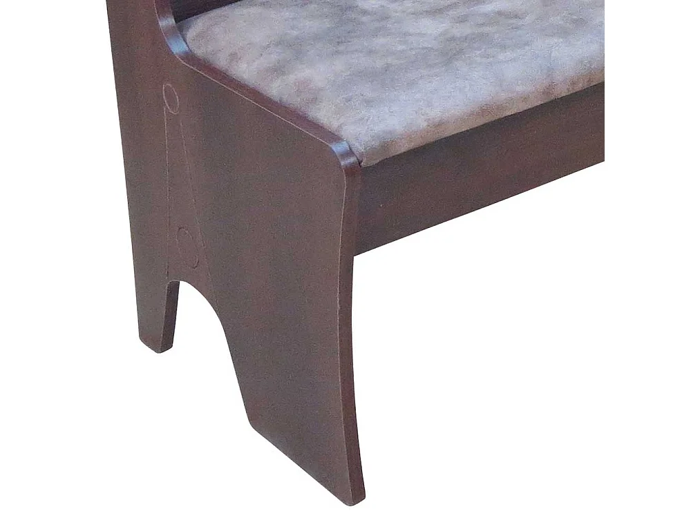 Esstischbank mit Truhe Nussbaumfarben und Braun Microfaser