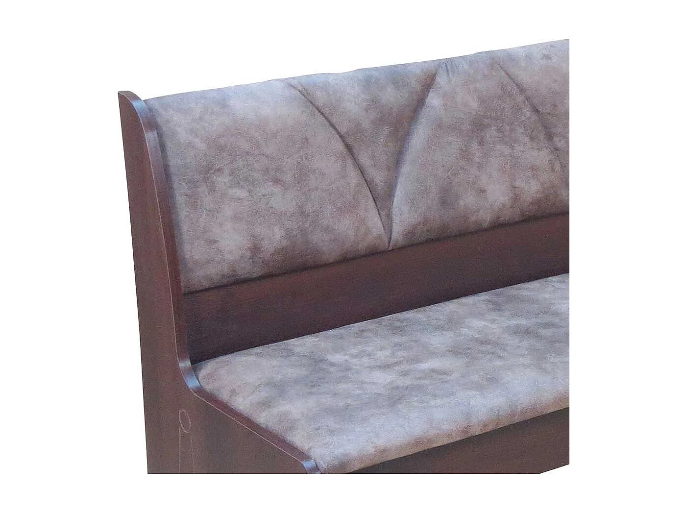 Esstischbank mit Truhe Nussbaumfarben und Braun Microfaser