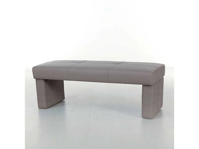 Bank in Grau Kunstleder