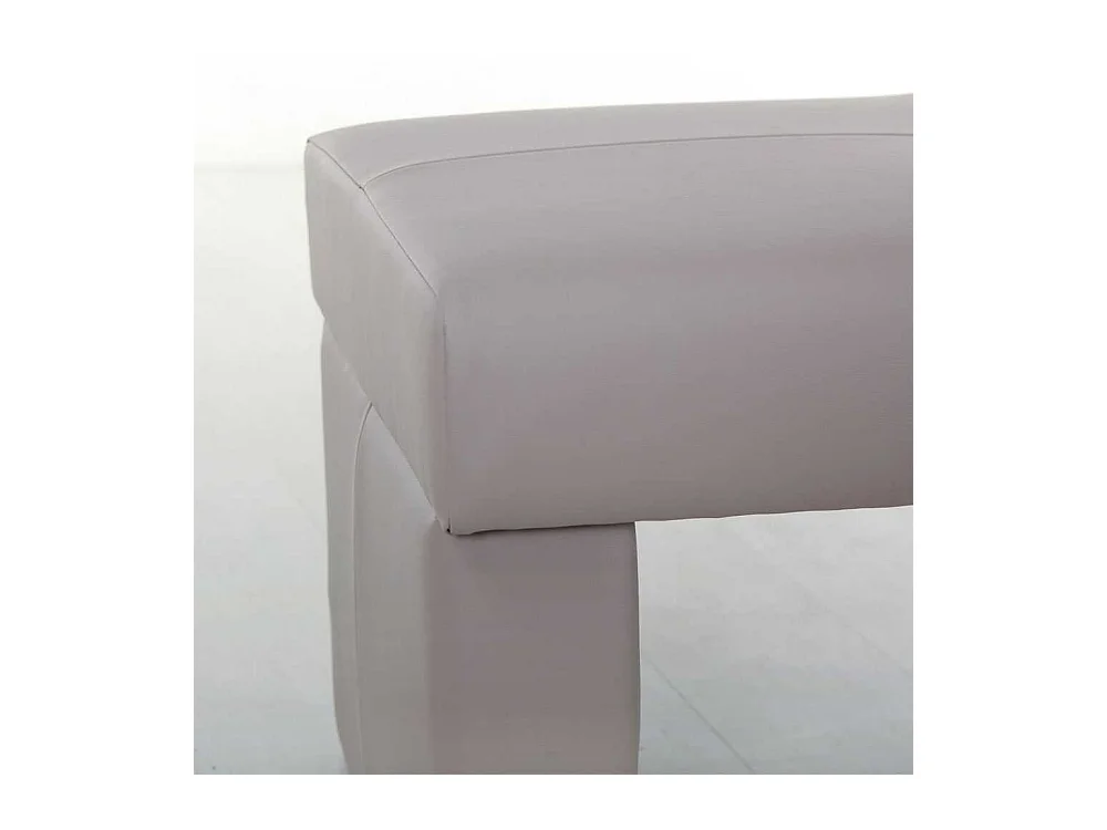 Bank in Grau Kunstleder