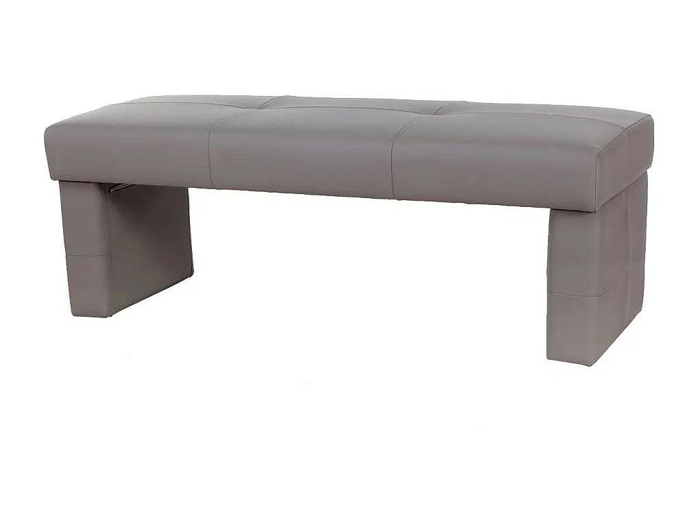 Bank in Grau Kunstleder
