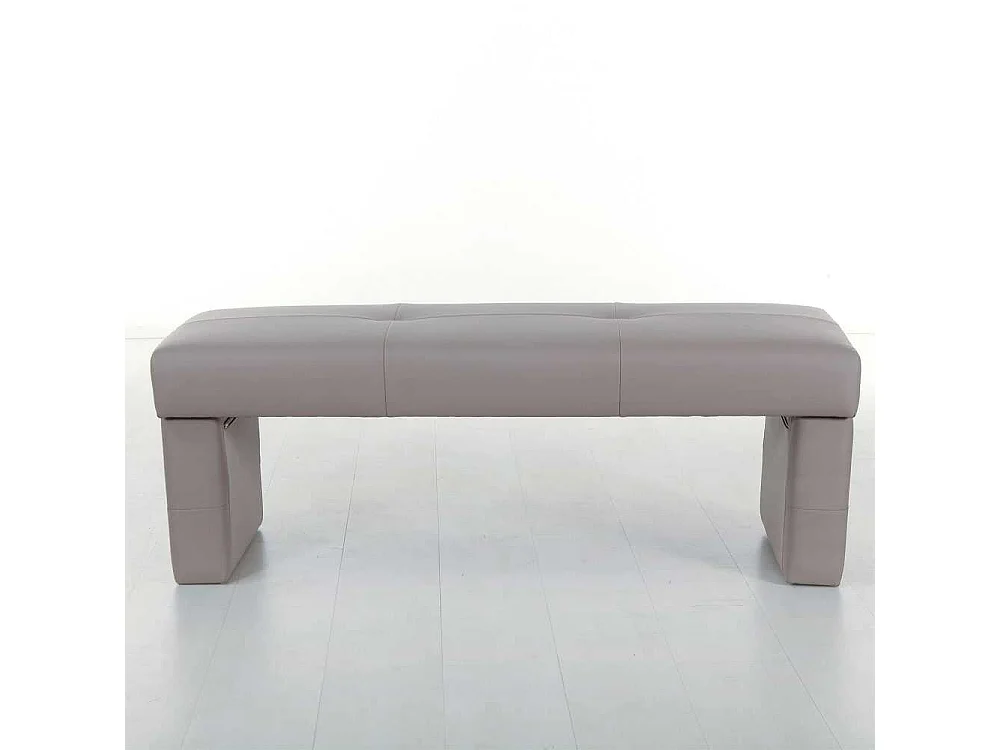 Bank in Grau Kunstleder