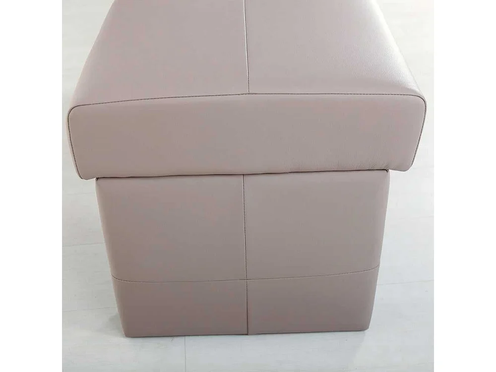 Bank in Grau Kunstleder