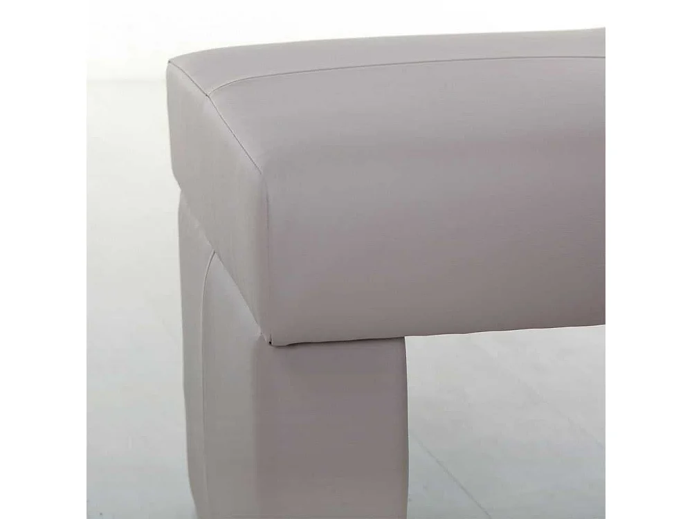 Bank in Grau Kunstleder