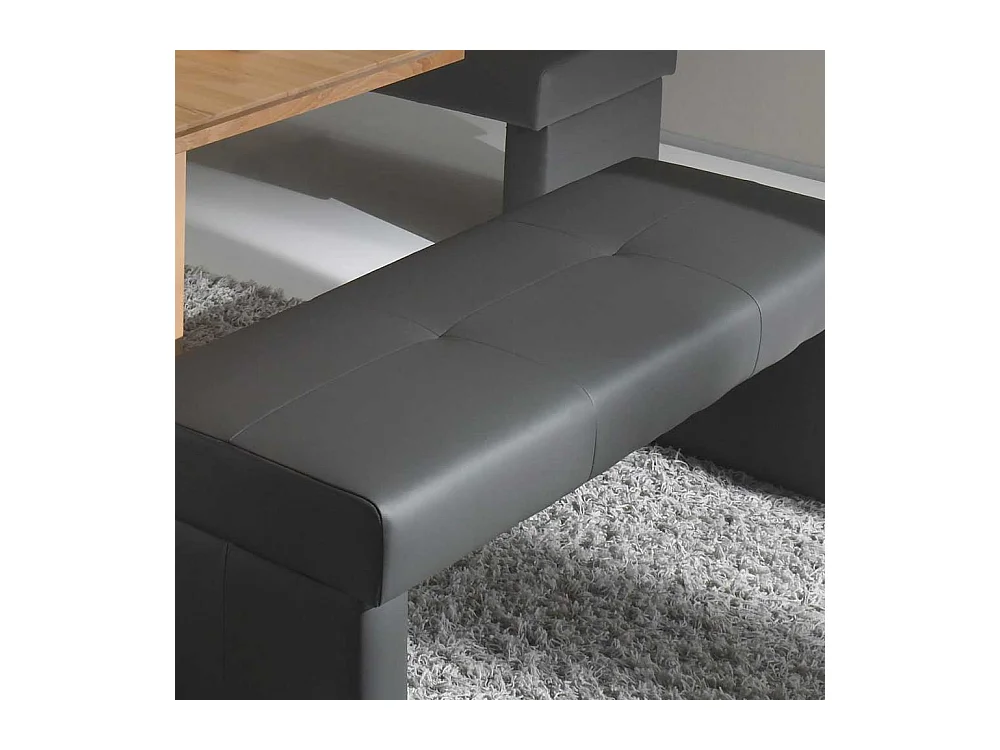 Essbank ohne Lehne Grau