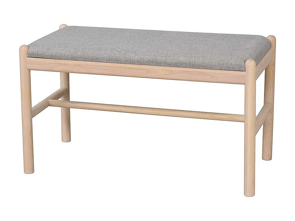 Flurbank in Eiche White Wash massiv 80 cm breit