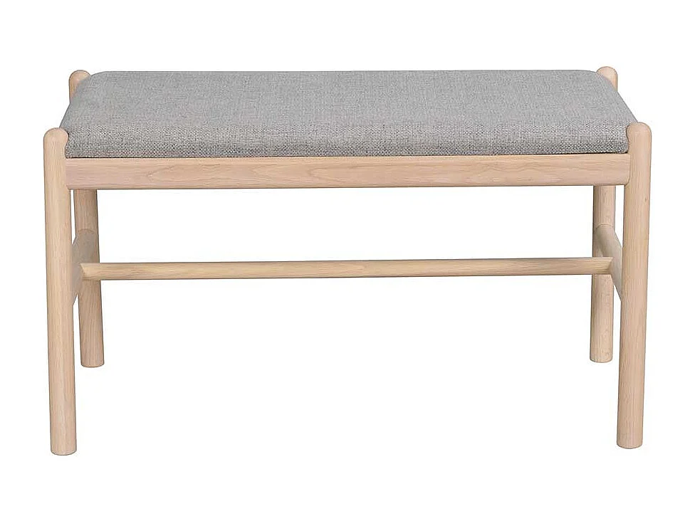 Flurbank in Eiche White Wash massiv 80 cm breit