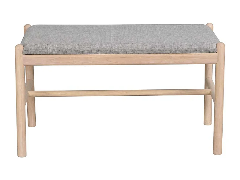 Flurbank in Eiche White Wash massiv 80 cm breit