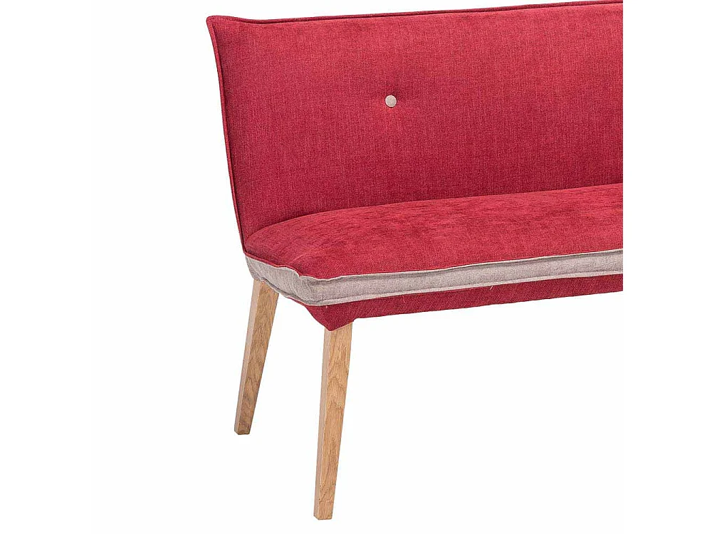 Polsterbank in Rot Beige Webstoff