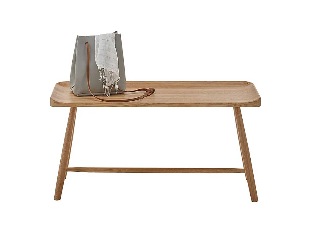 Holzbank Sitzbank aus Eiche Massivholz in modernem Design