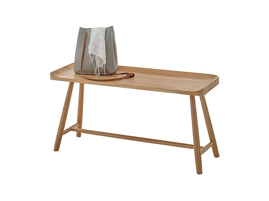 Holzbank Sitzbank aus Eiche Massivholz in modernem Design