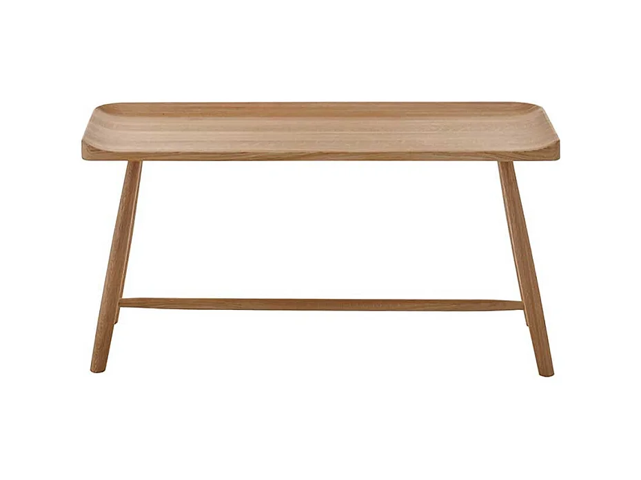 Holzbank Sitzbank aus Eiche Massivholz in modernem Design