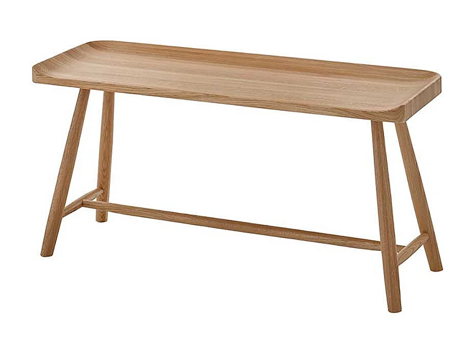 Holzbank Sitzbank aus Eiche Massivholz in modernem Design