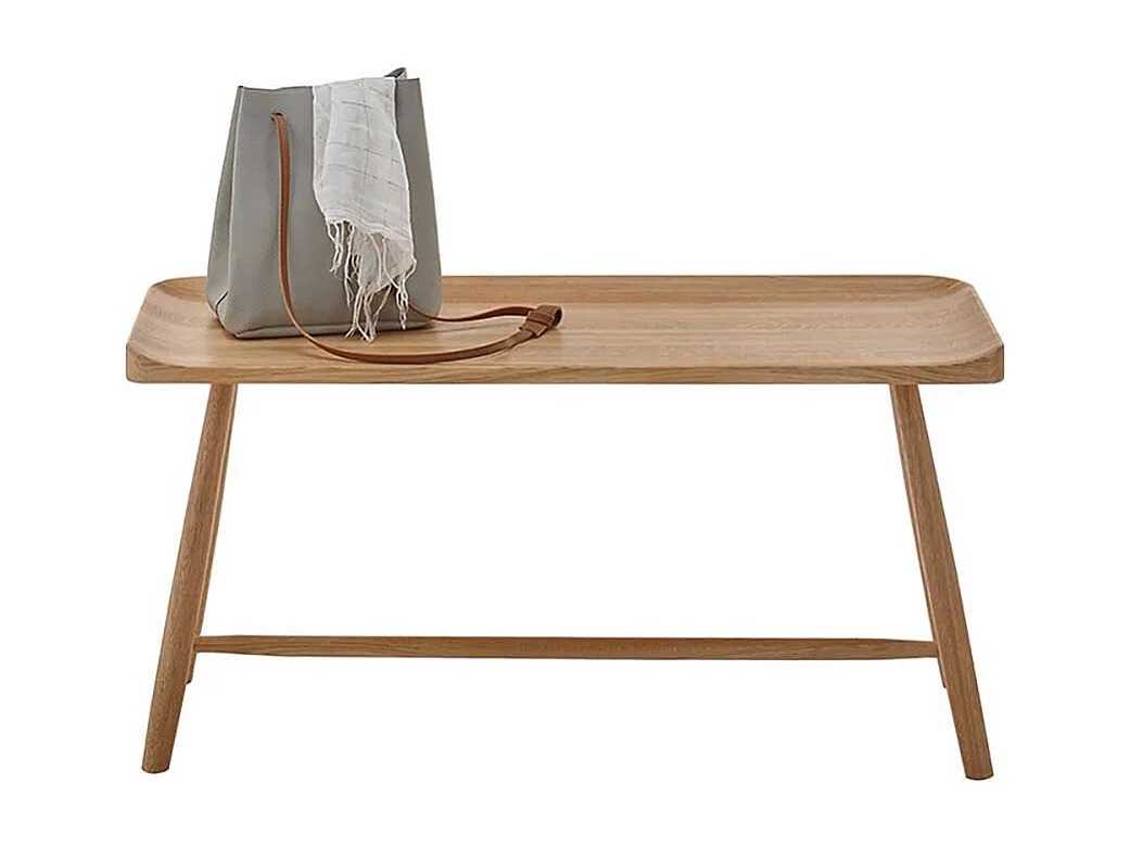 Holzbank Sitzbank aus Eiche Massivholz in modernem Design