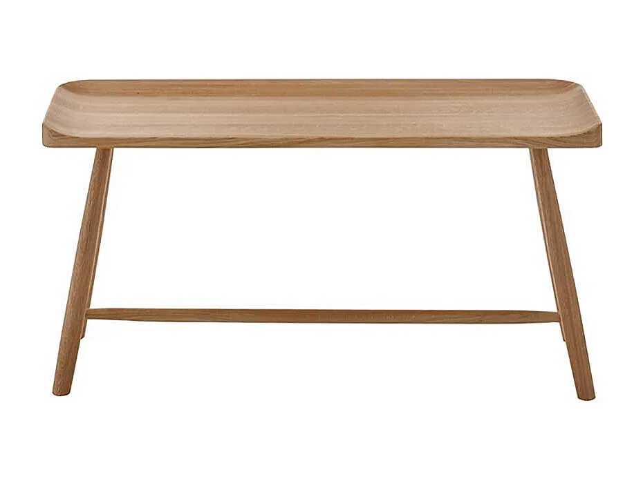 Holzbank Sitzbank aus Eiche Massivholz in modernem Design