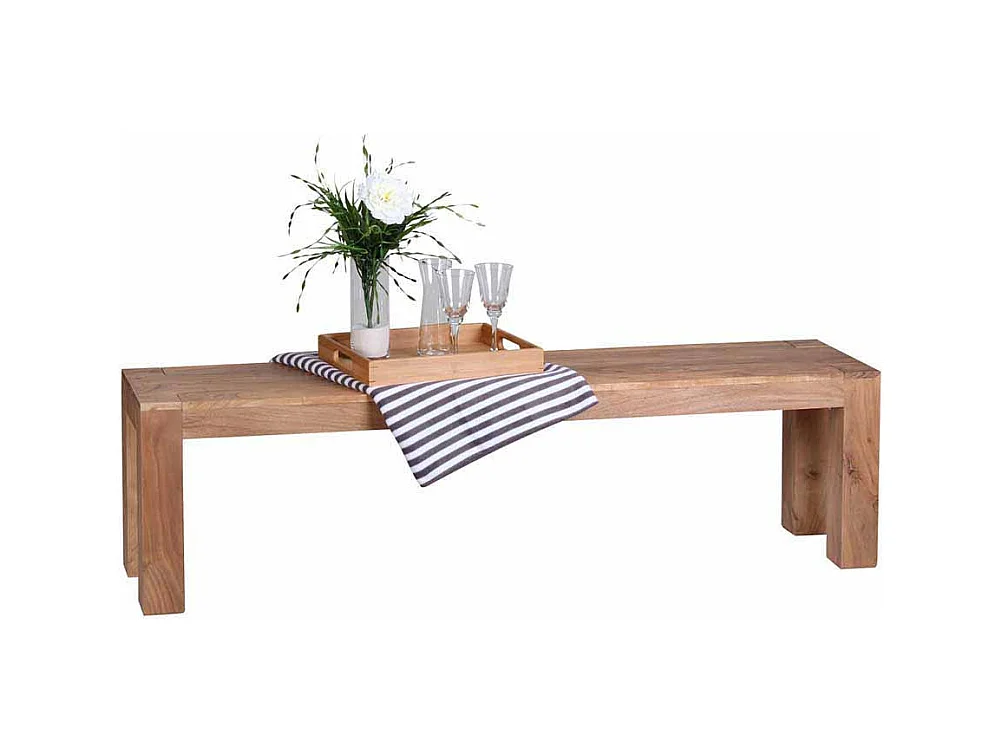 Sitzbank Esszimmer ohne Rückenlehne Akazie Massivholz