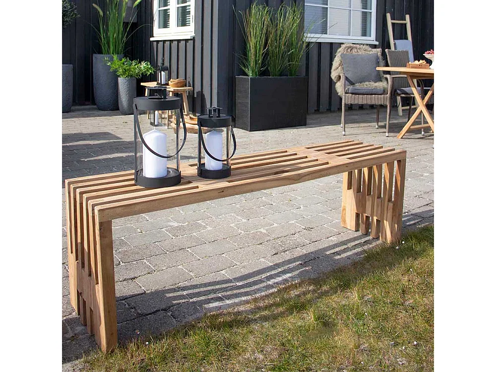 Sitzbank aus Teak Massivholz 140 cm breit