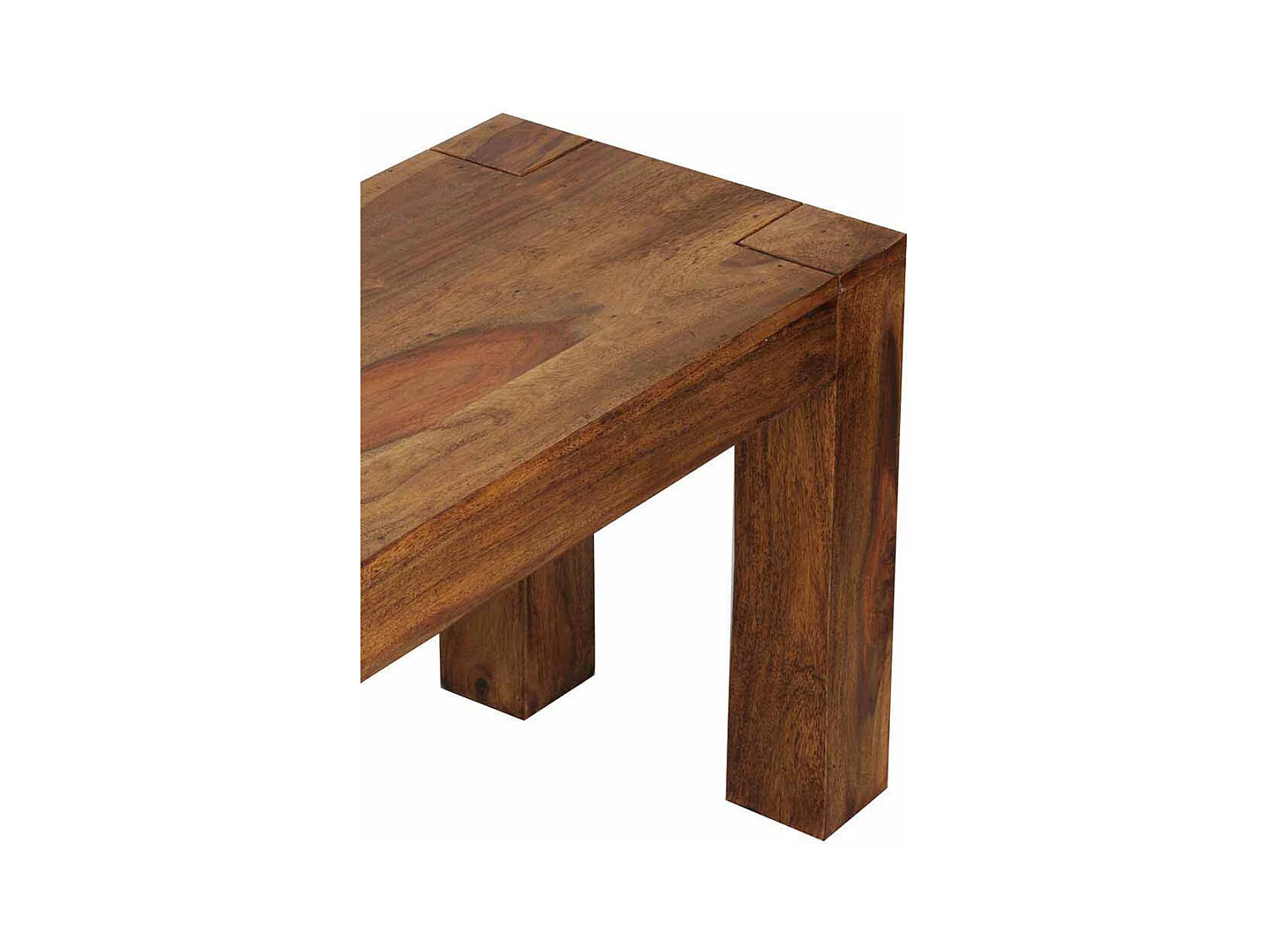 Essbank aus Sheesham Massivholz ohne Rückenlehne