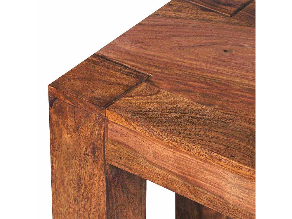 Essbank aus Sheesham Massivholz ohne Rückenlehne