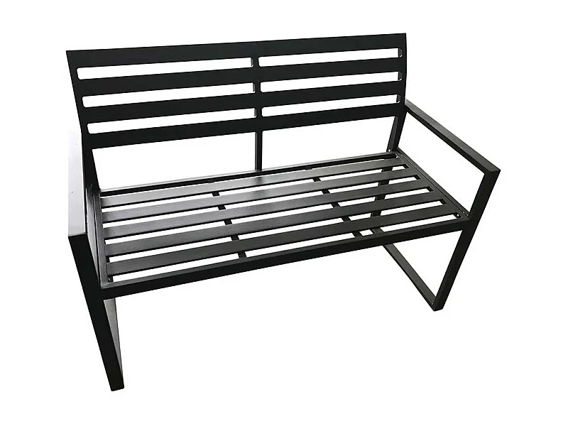 Balkonbank in Dunkelgrau Aluminium