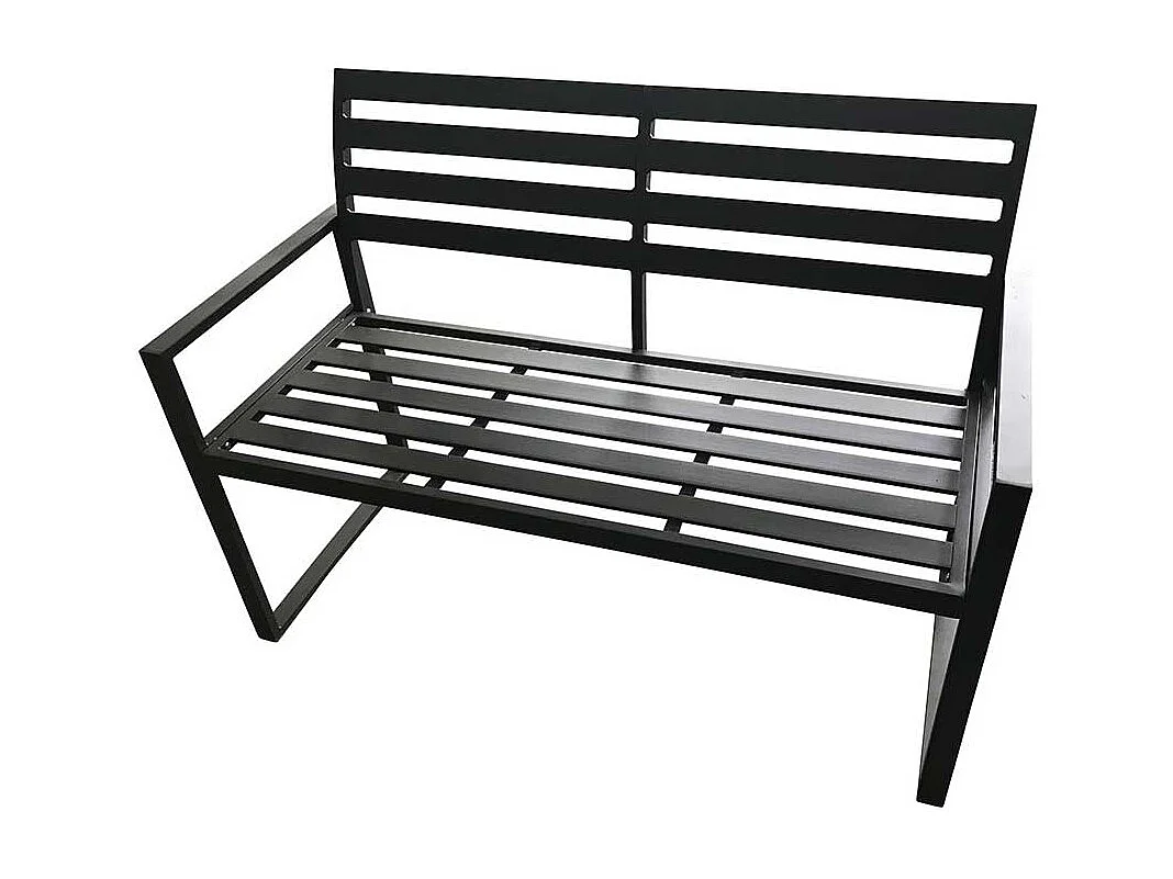 Balkonbank in Dunkelgrau Aluminium