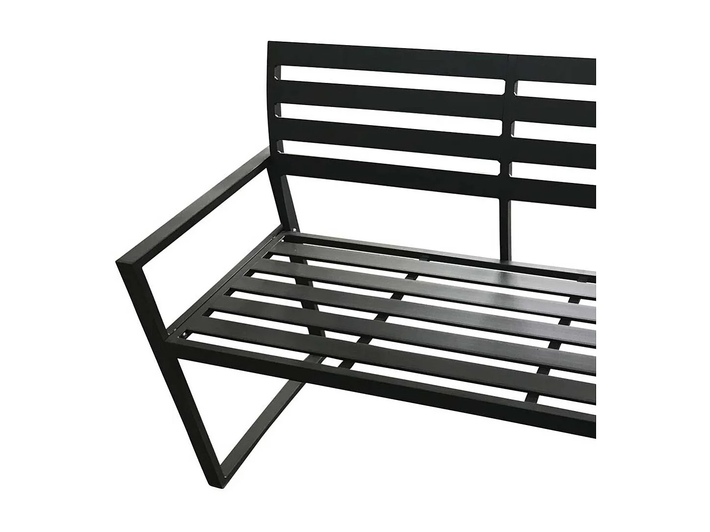 Balkonbank in Dunkelgrau Aluminium