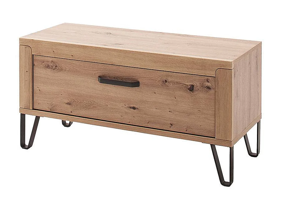 Sitzbank Dielenbank in Wildeichefarben 38 cm tief