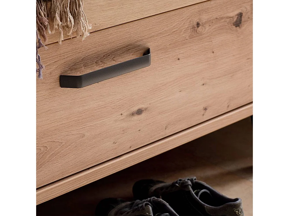 Sitzbank Dielenbank in Wildeichefarben 38 cm tief