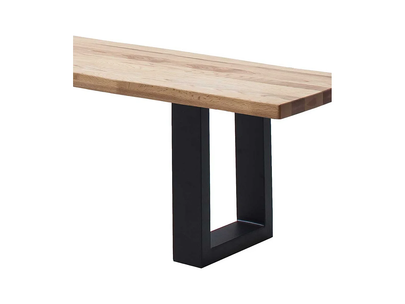 Sitzbank Essbank aus Massivholz & Metall im Industry und Loft Stil