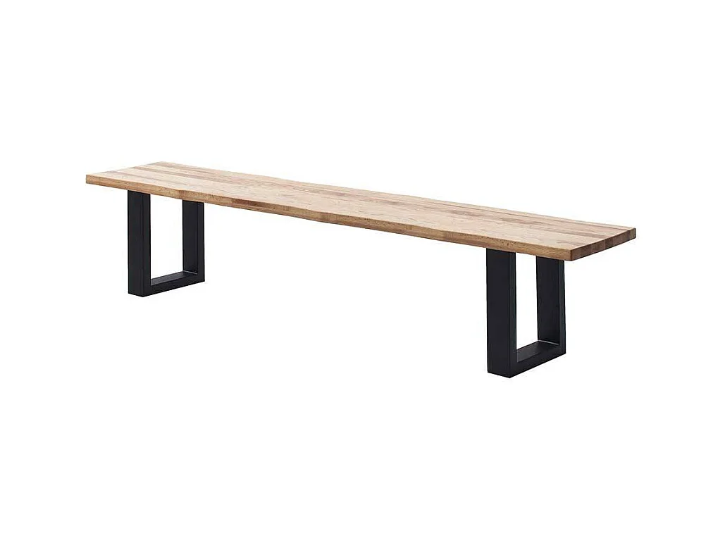 Sitzbank Essbank aus Massivholz & Metall im Industry und Loft Stil