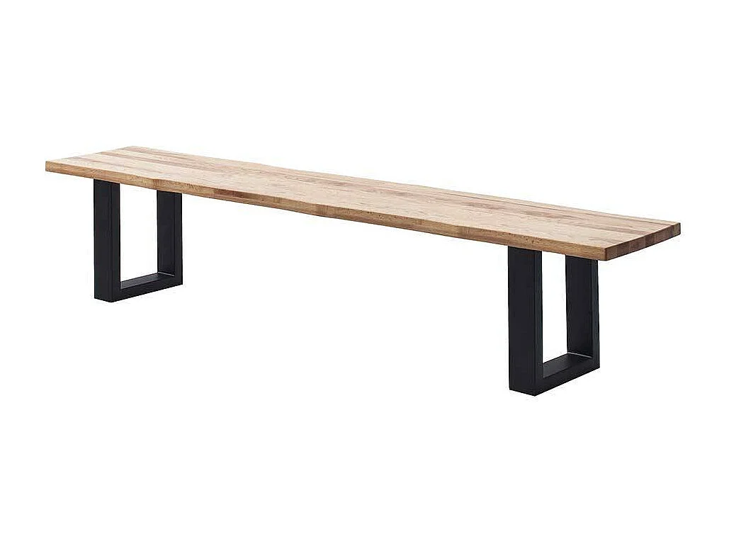 Sitzbank Essbank aus Massivholz & Metall im Industry und Loft Stil