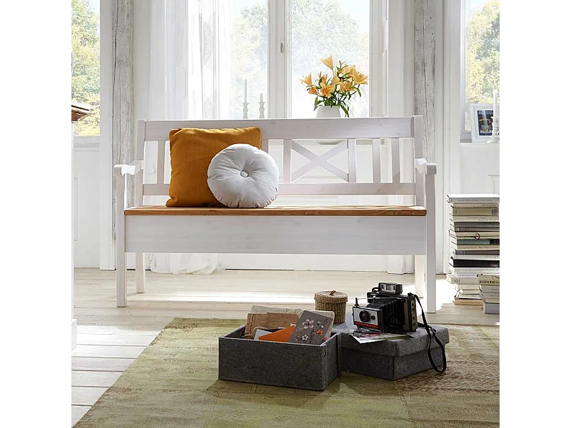 Bank mit Stauraum Landhausstil