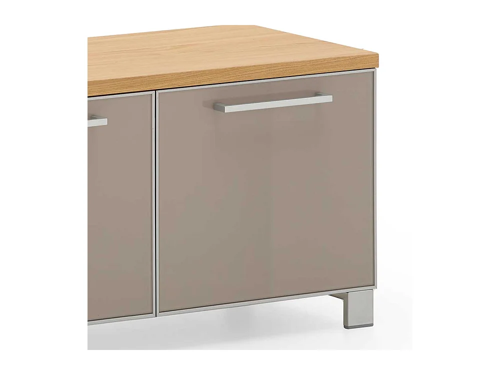 Bank für Garderobe Grau Glas Eiche Bianco