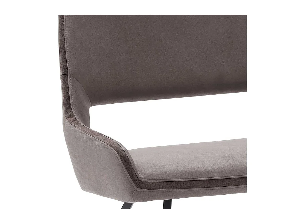 Esszimmerbank in Hellbraun Microfaser Metall Vierfußgestell