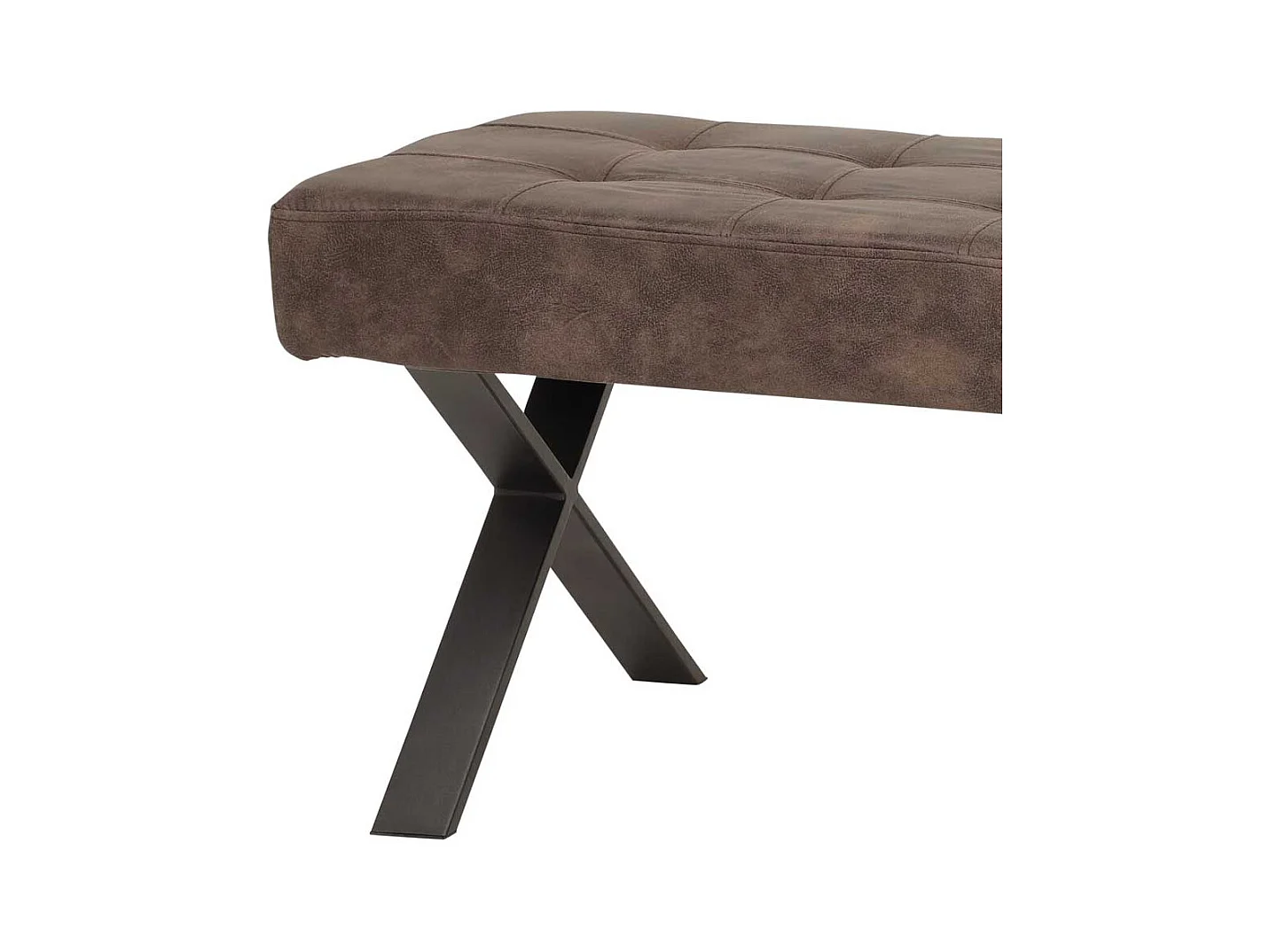 Polsterbank in Braun Stoff ohne Rückenlehne