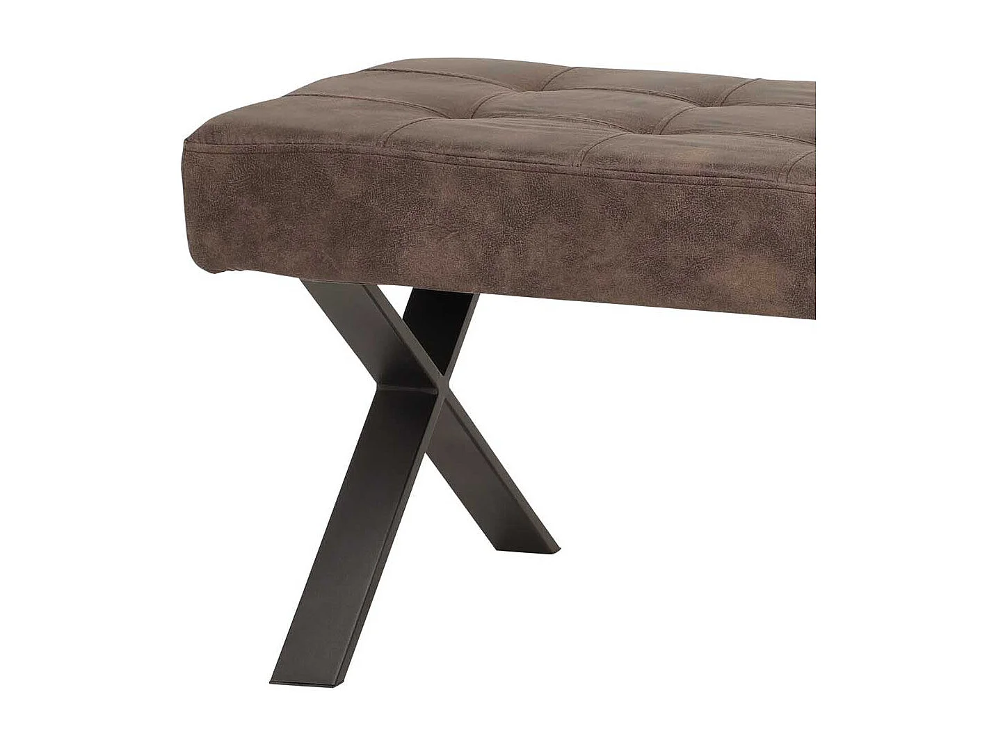 Polsterbank in Braun Stoff ohne Rückenlehne