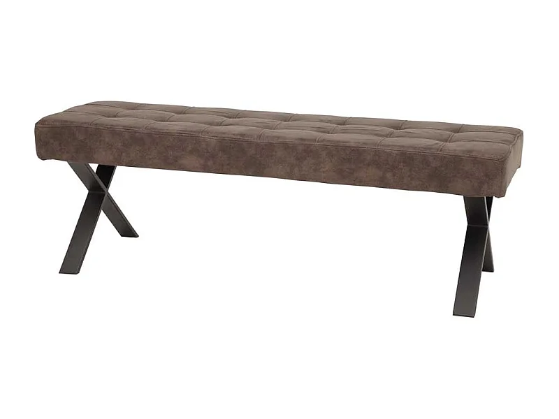 Polsterbank in Braun Stoff ohne Rückenlehne