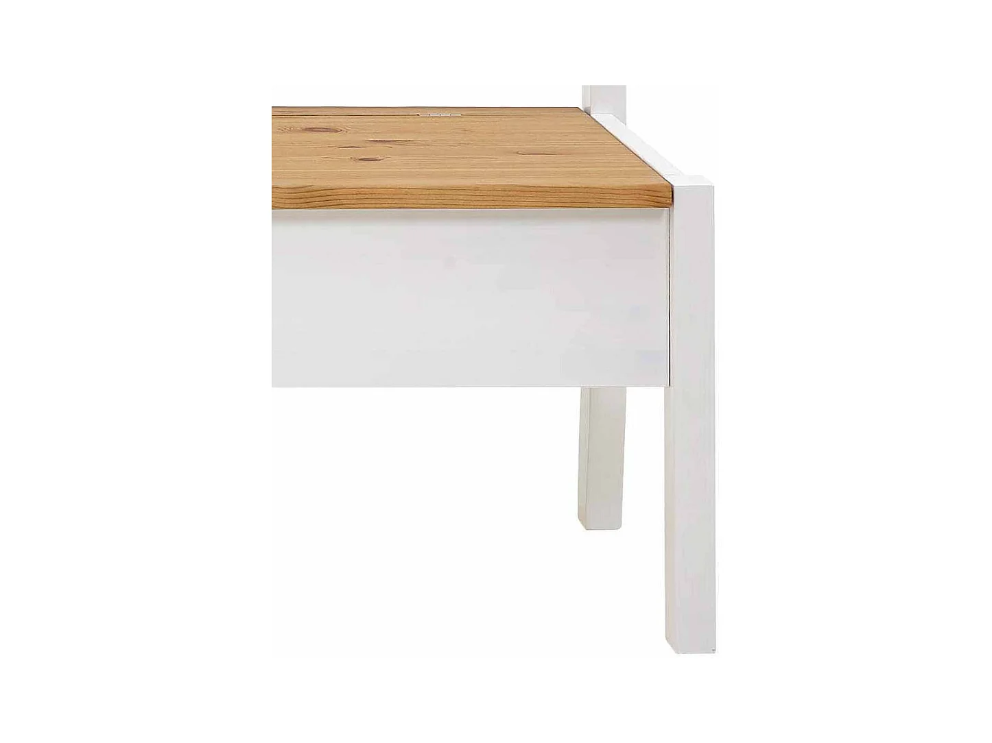 Landhaus Sitzbank mit Truhe Kiefer Weiß