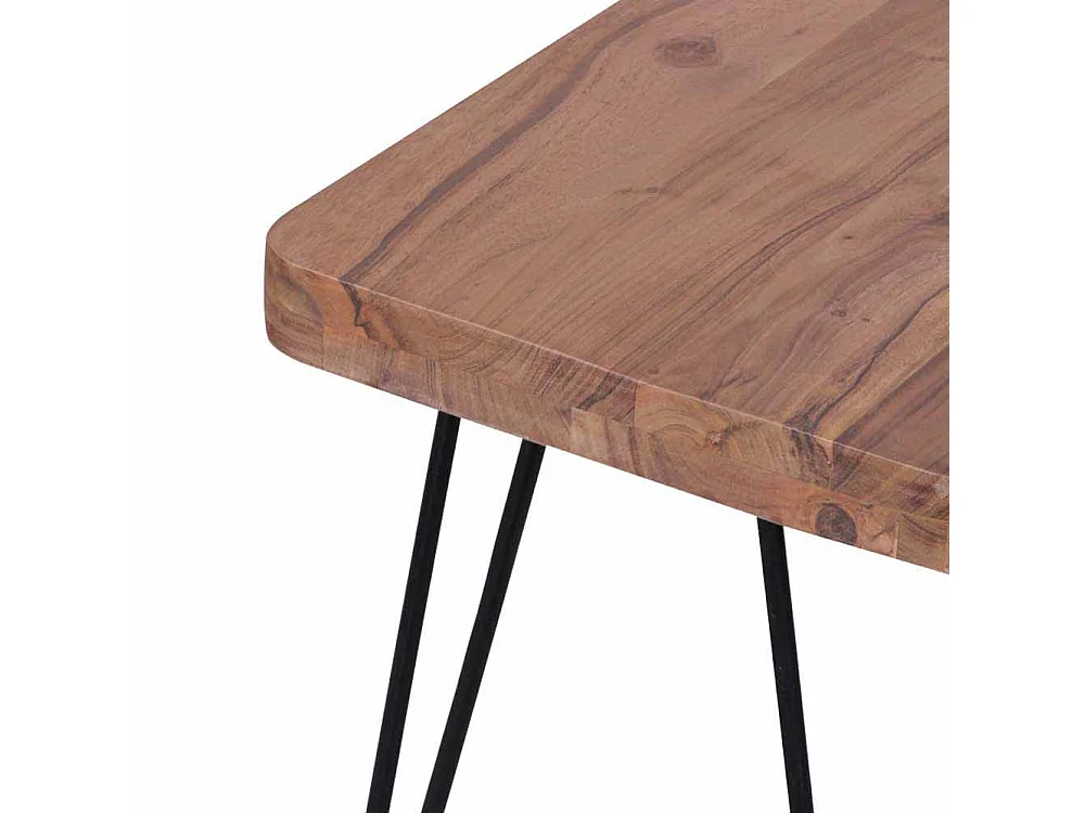 Esszimmerbank aus Akazie Massivholz Metall