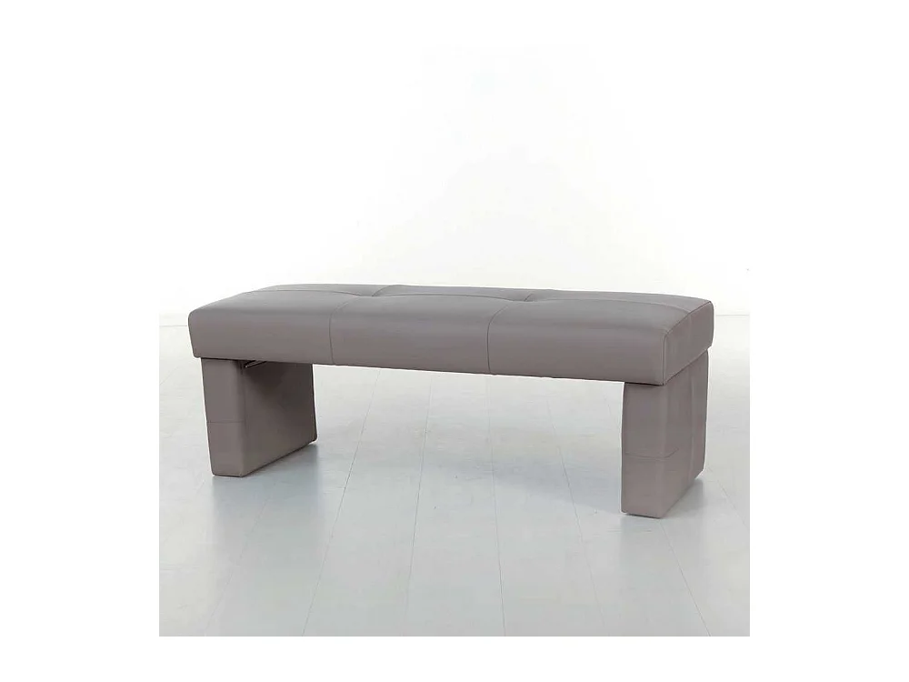 Bank in Grau Kunstleder