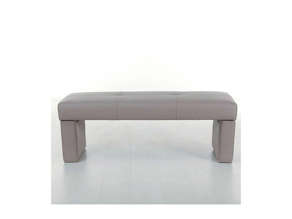 Bank in Grau Kunstleder